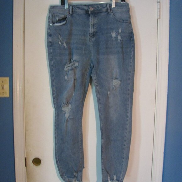 Surprise Jeans 2XL Destroyed Distressed Frayed Hems Blue Denim Jean - Picture 1 of 8